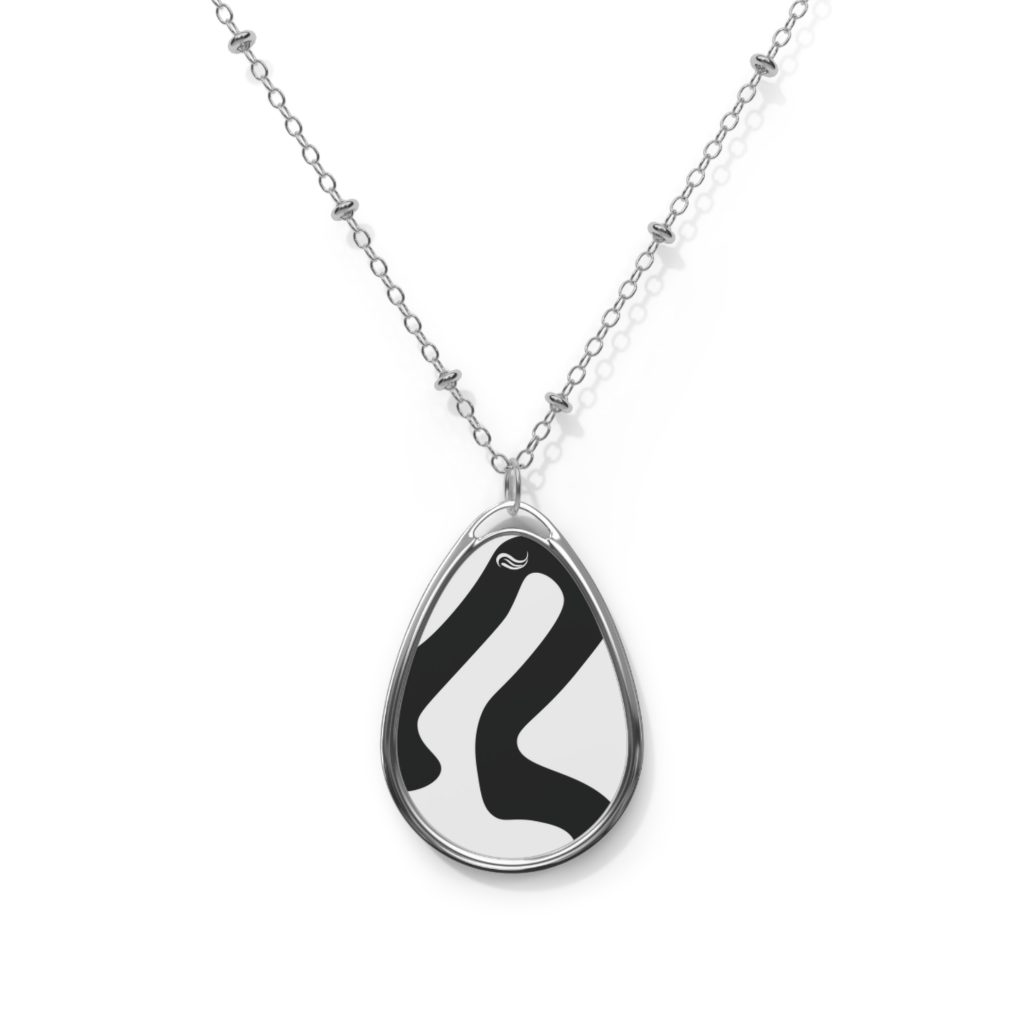 "Twisted Ink" Oval Necklace Design