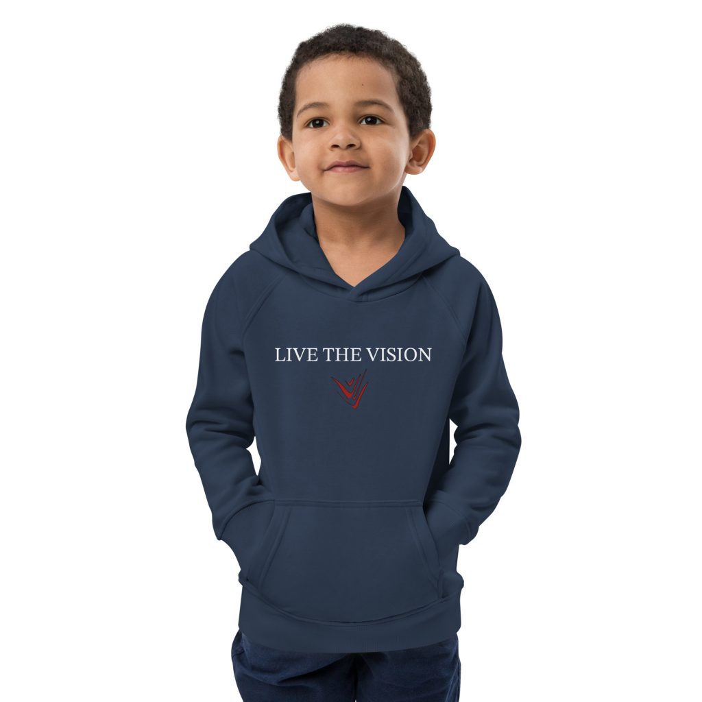 WakeForce "Live the Vision" Navy Kids Eco Hoodie
