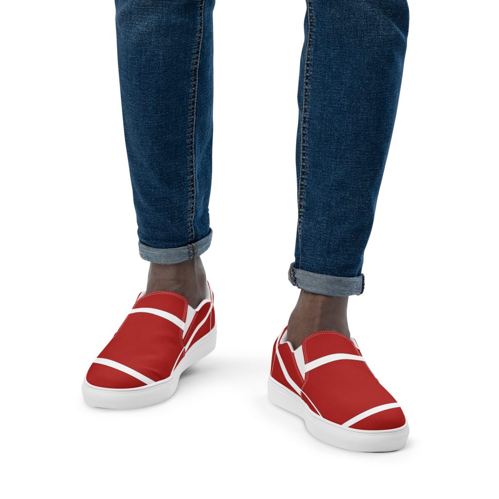 Red Men’s Slip-On Canvas Shoes