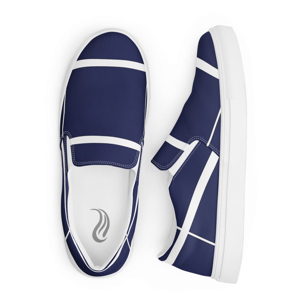 "Navy Chic" Men’s Slip-On Canvas Shoes