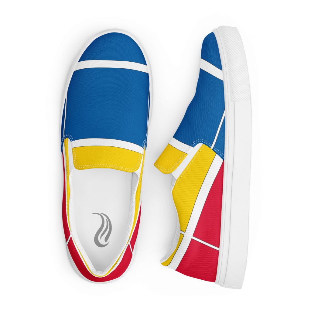 Blue, Yellow, Red Women’s Slip-On Canvas