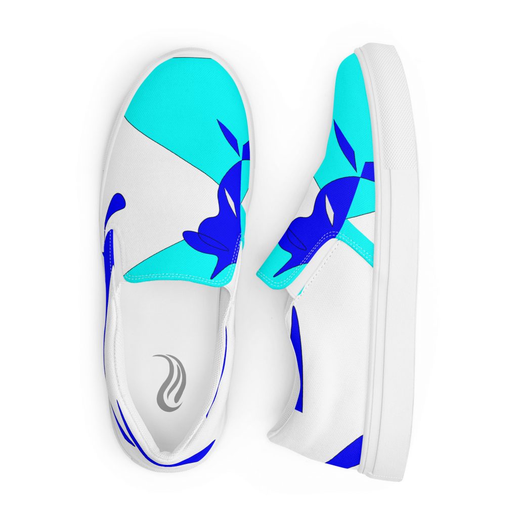 "The Ghost, The Dog, and the 45, Women’s Slip-On Canvas Shoes