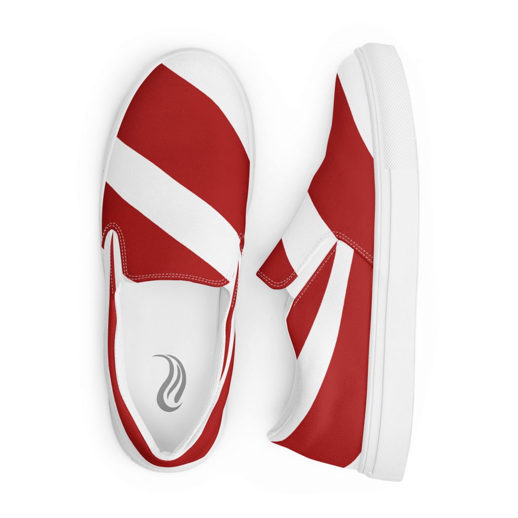 "Crimson Catalyst" Women’s Slip-On Canvas Shoes