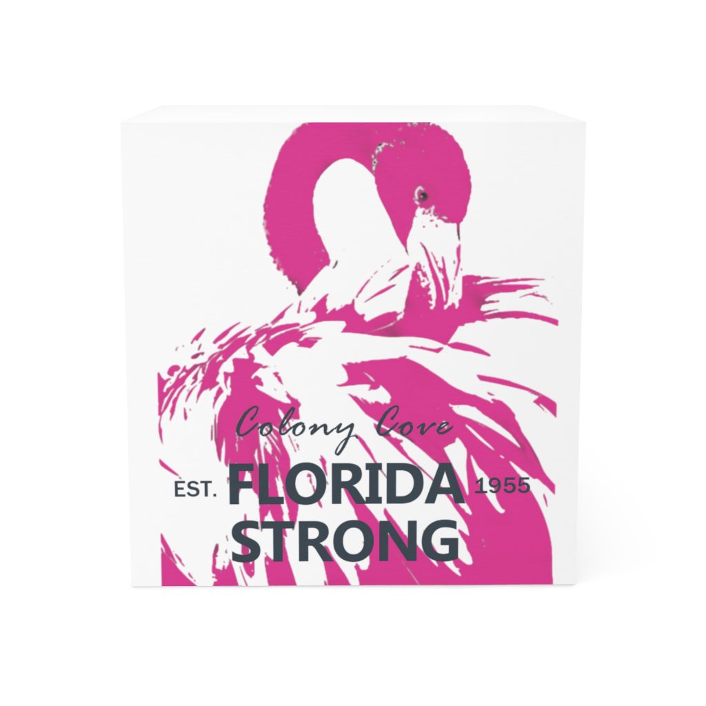 Flamingo Florida Strong Note Cube