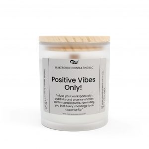 Positive Vibes Only Frosted Glass Candle, 11oz