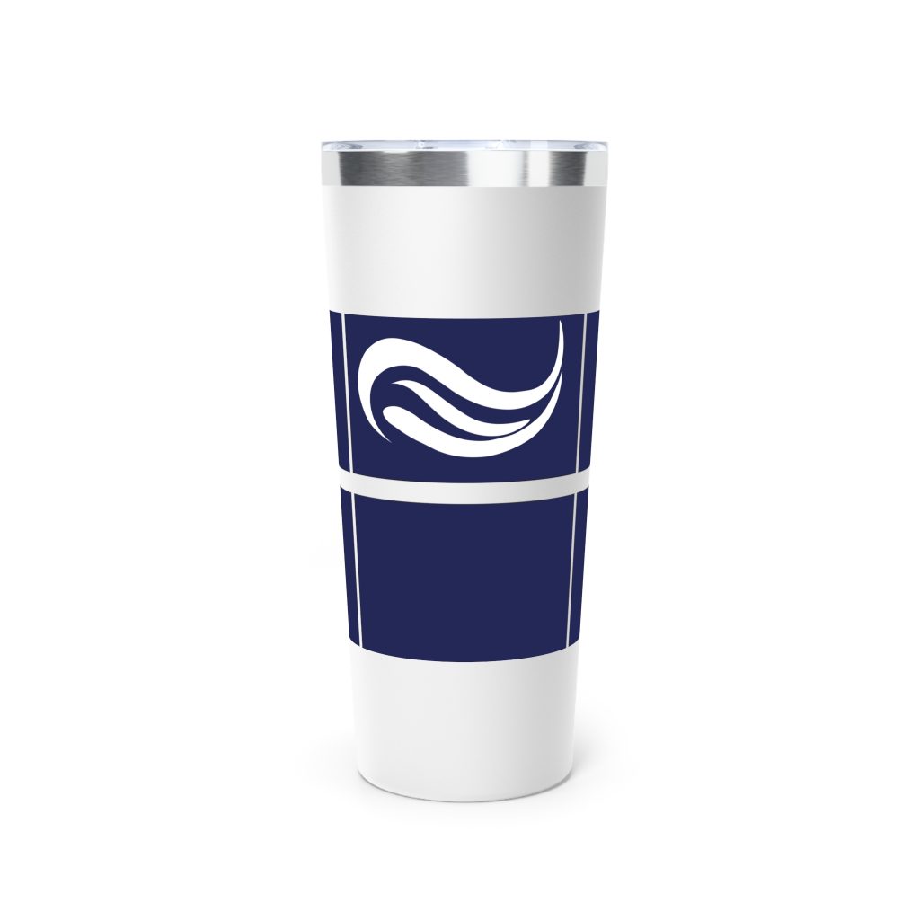 Navy Chic, Copper Vacuum Insulated Tumbler, 22oz, A WakeForce Design