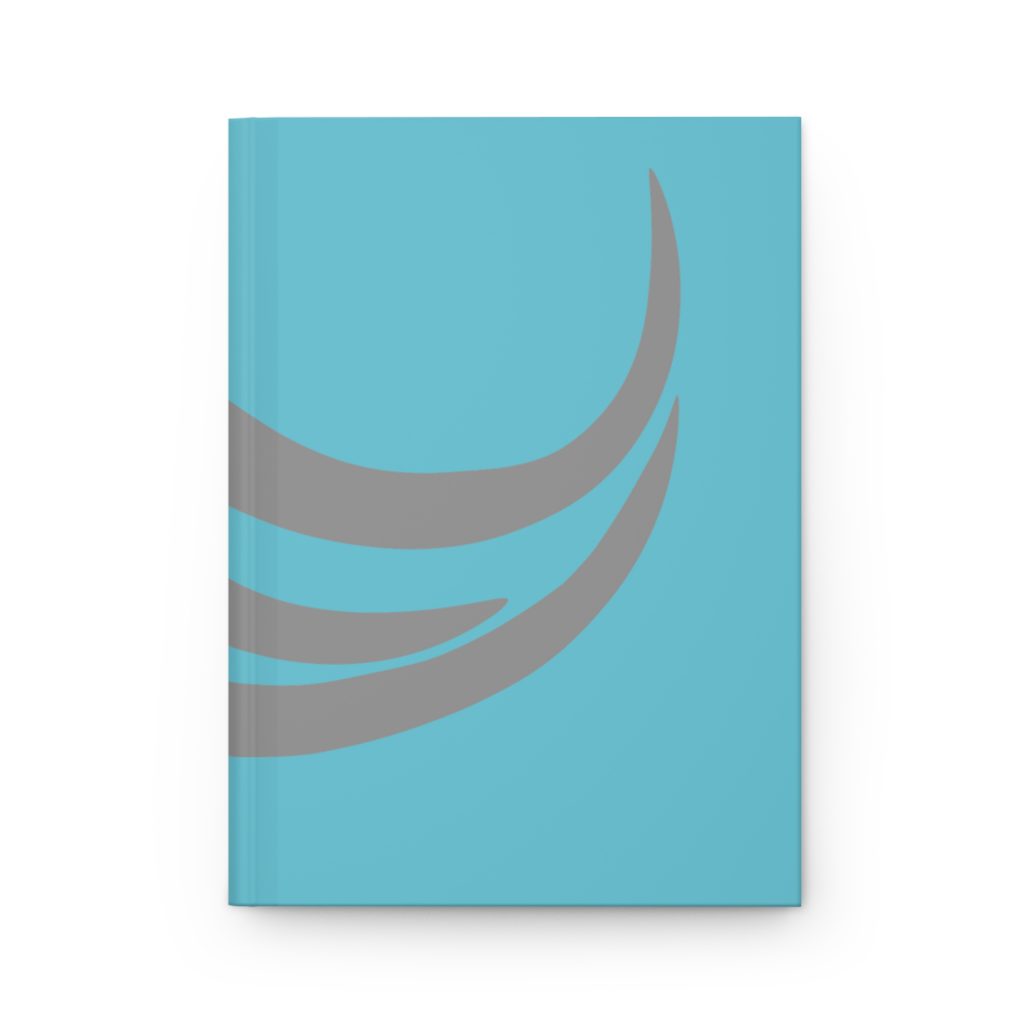 WakeForce Hardcover Journal Matte, Crystal Breeze With Slate Logo