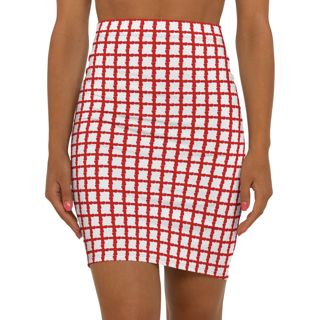 "Sanguine Emblem" WakeForce Women's Mid-Waist Pencil Skirt