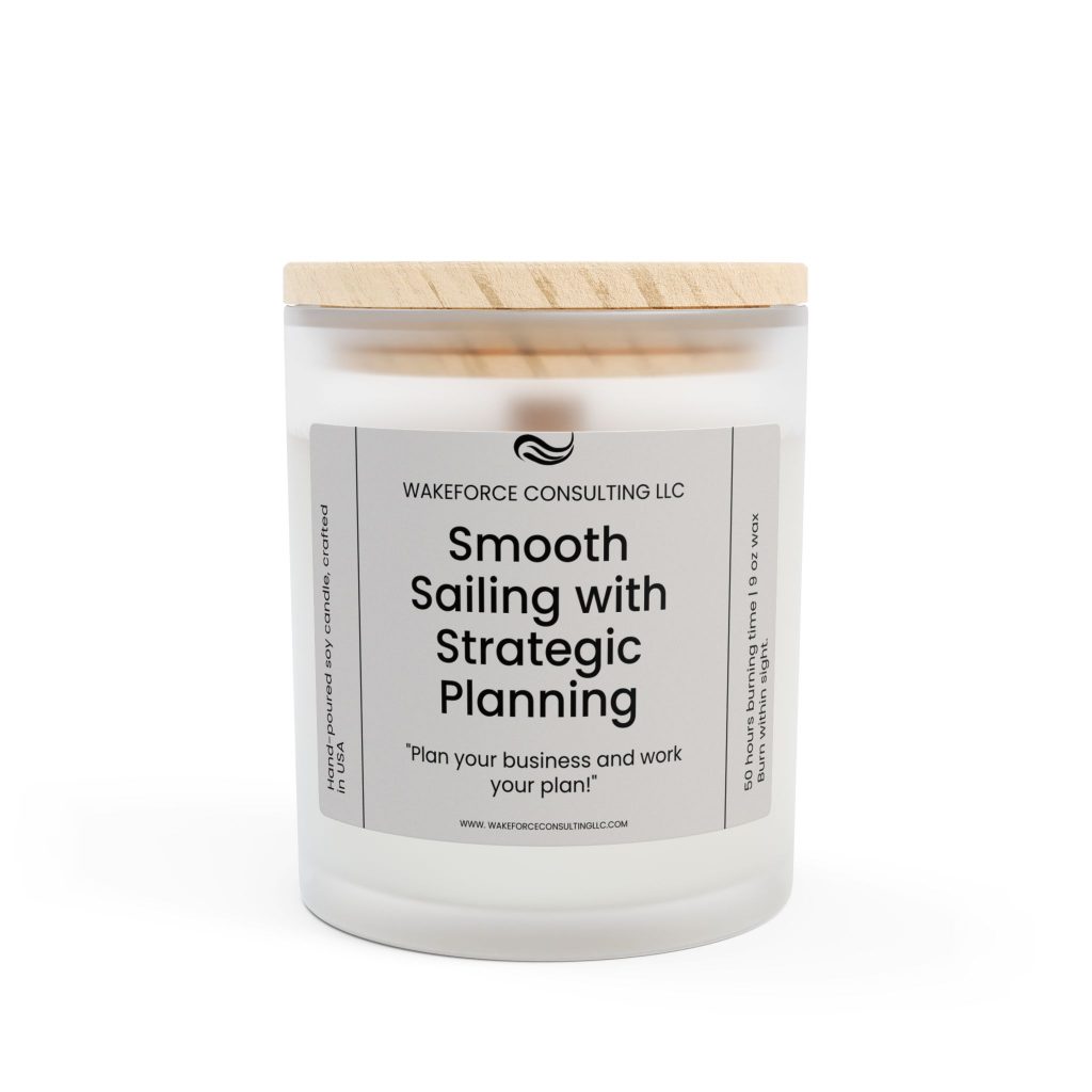 Smooth Sailing With Strategic Planning Frosted Glass Candle, 11oz