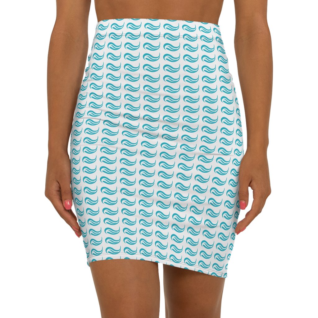 Aqua Radiance WakeForce Women's Mid-Waist Pencil Skirt