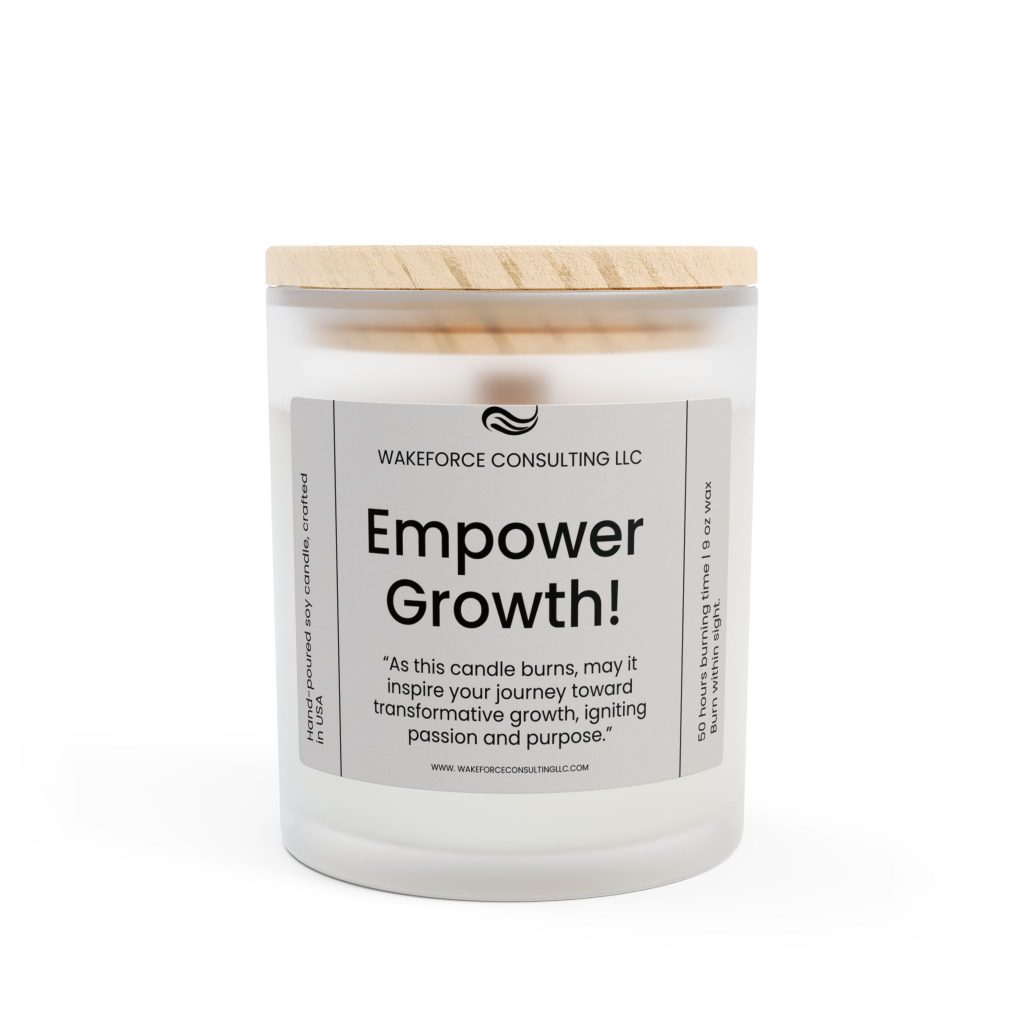 Empower Growth Frosted Glass Candle, 11oz