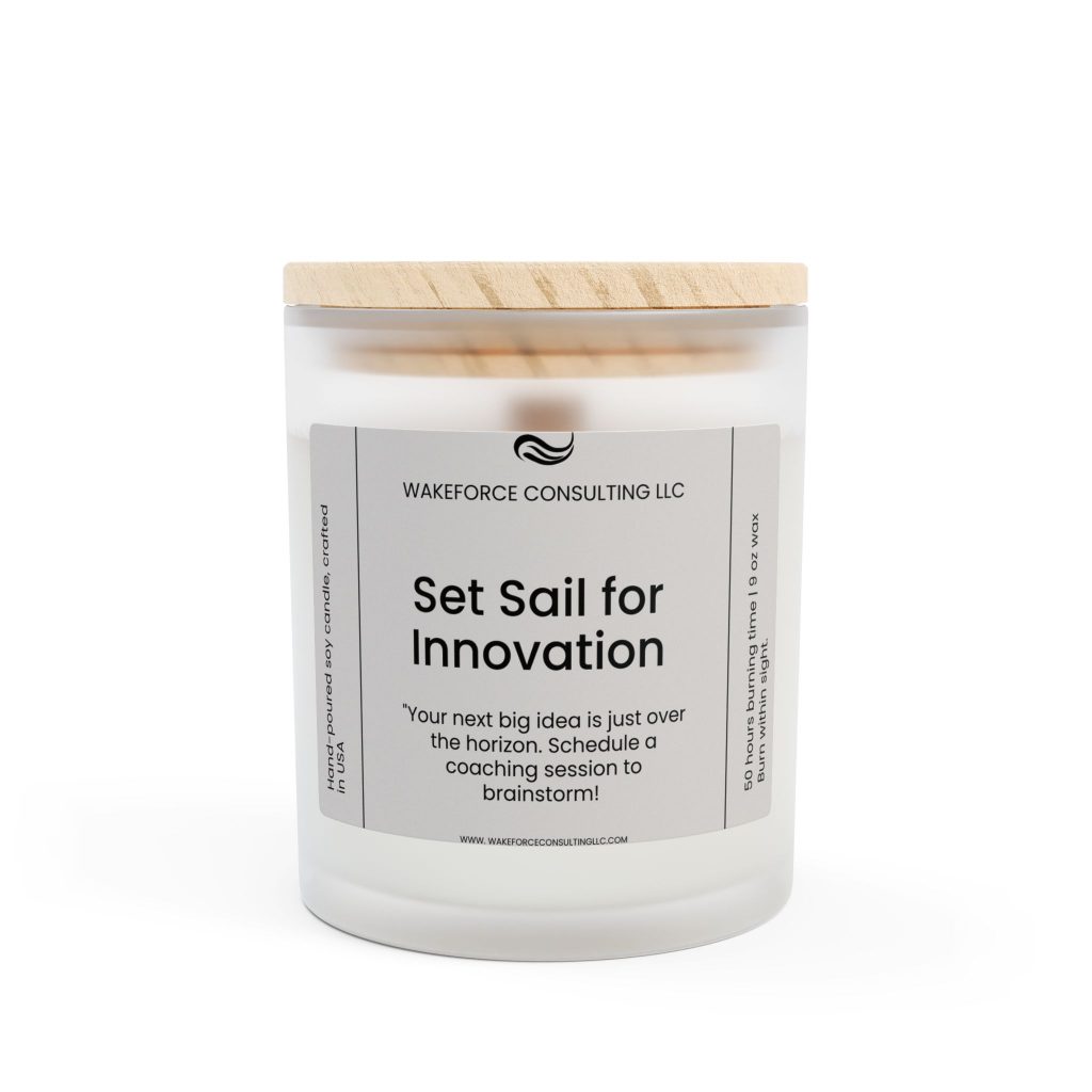 Set Sail For Innovation Frosted Glass Candle, 11oz