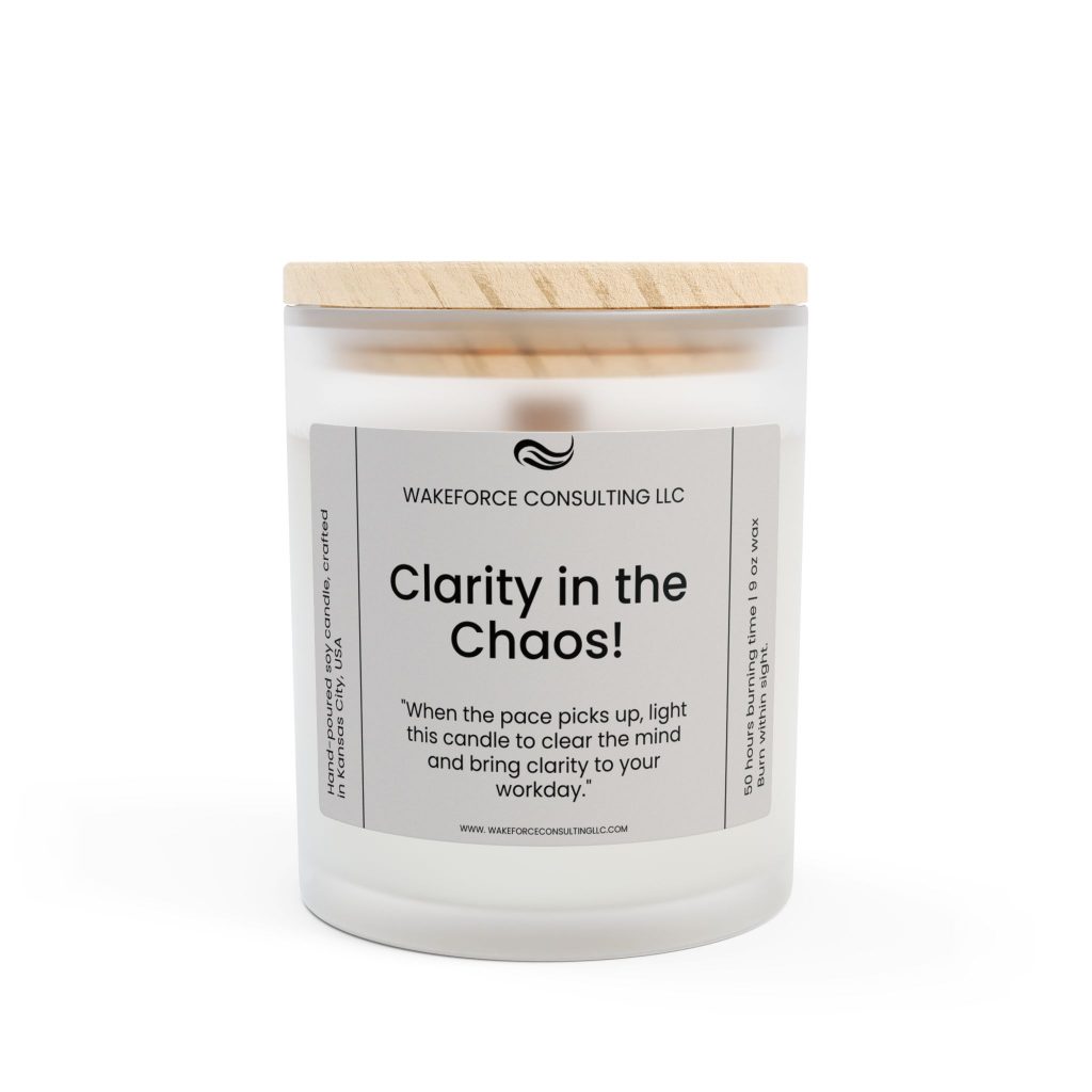 Clarity in the Chaos Frosted Glass Candle, 11oz