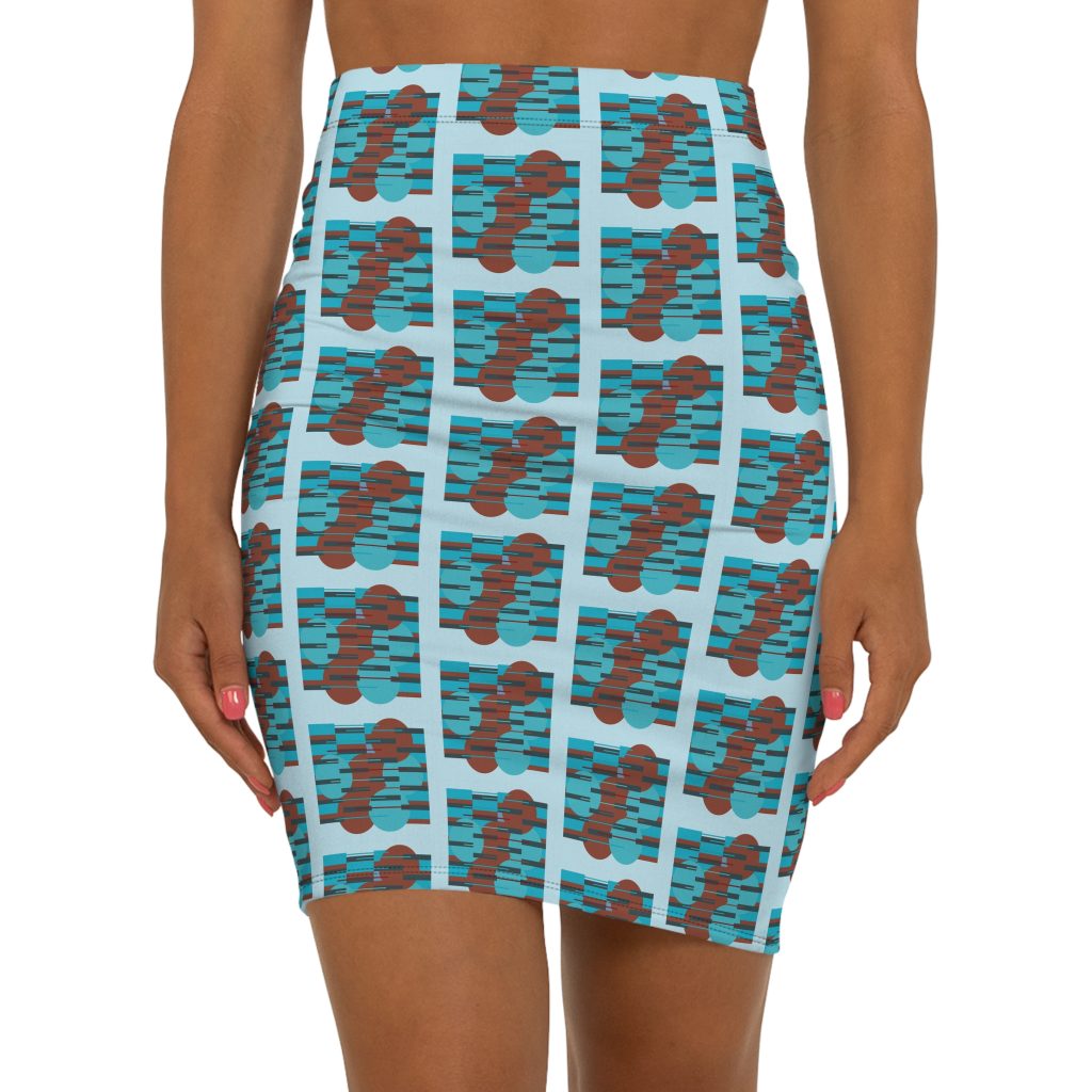 "Noir Belle" Women's Mid-Waist Pencil Skirt