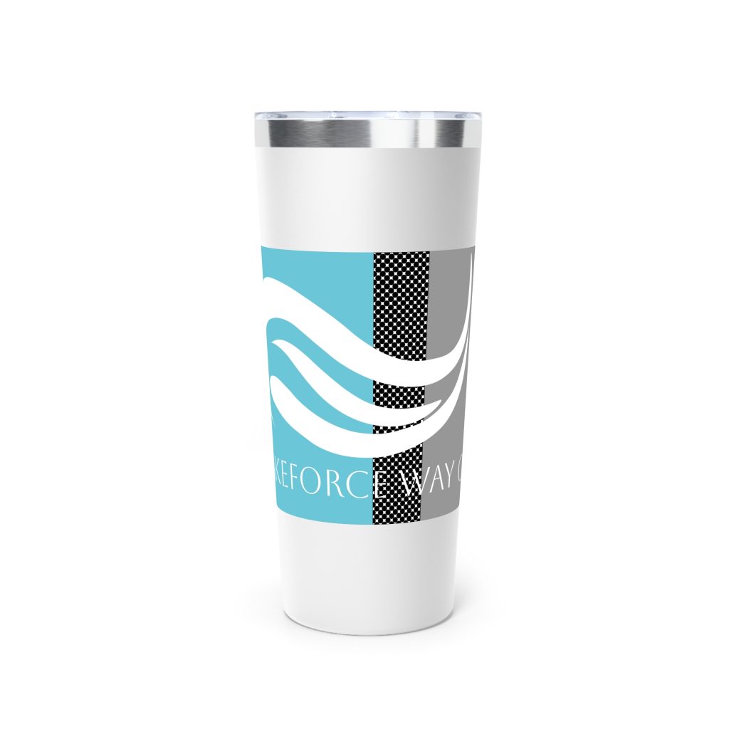 A WakeForce Way Of Life Crystal Breeze and Slate Copper Vacuum Insulated Tumbler, 22oz