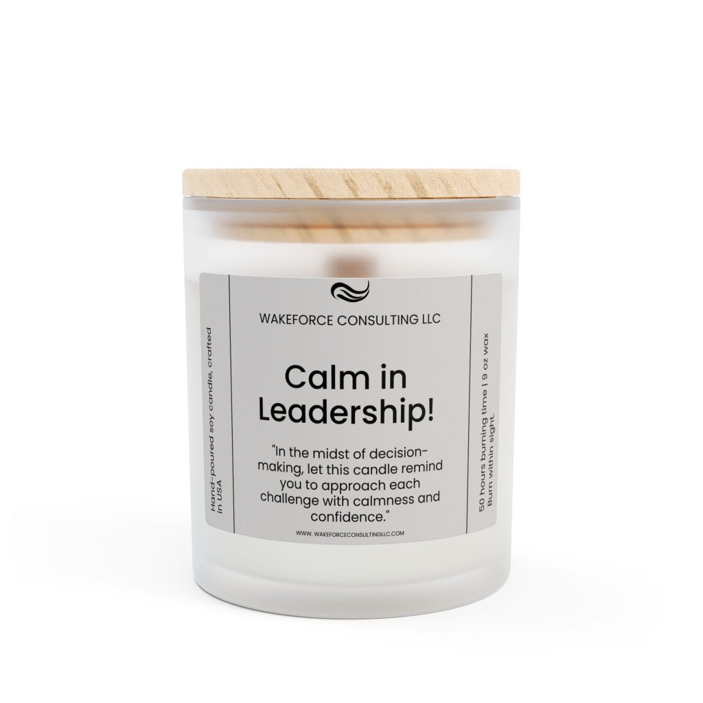 Calm in Leadership Frosted Glass Candle, 11oz