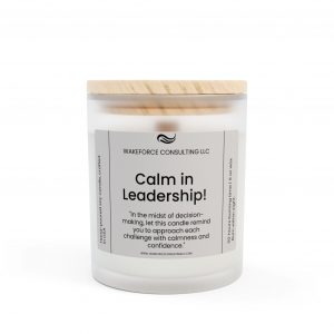 Calm in Leadership Frosted Glass Candle, 11oz