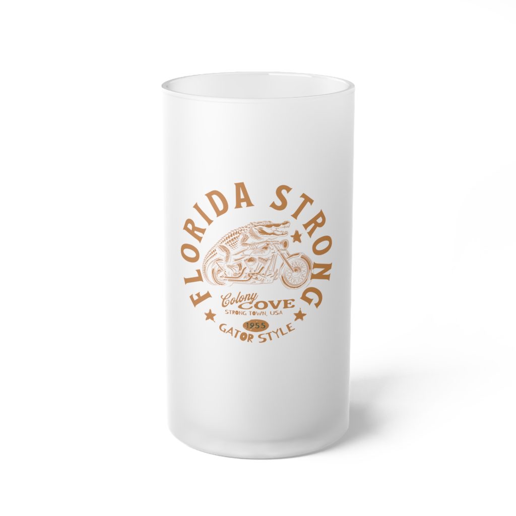 Florida Strong Frosted Glass Beer Mug