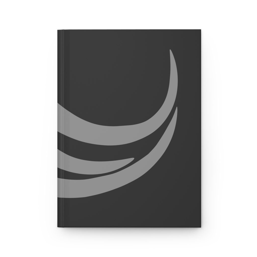 WakeForce Hardcover Journal Matte, Obsidian Veil with Slate Logo